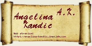 Angelina Kandić vizit kartica